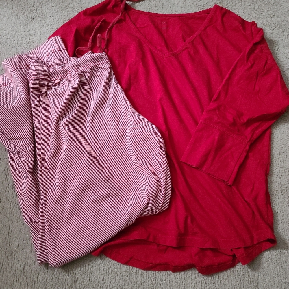 Red pajama set worn once